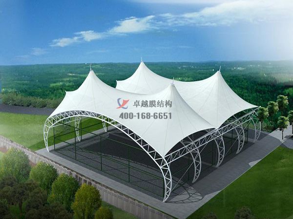 三门峡门球场雨棚网球场膜结构顶棚罩棚设计施工安装 　　